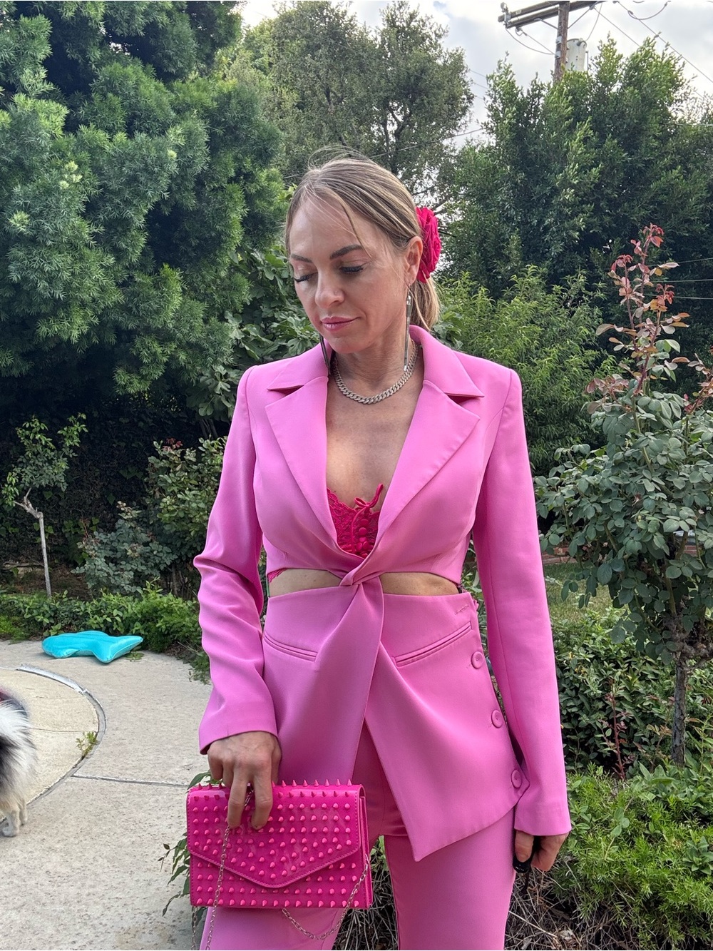 Bubblegum Pink Tailored Cutout Suit Set ✶ Small - Picture 5 of 16
